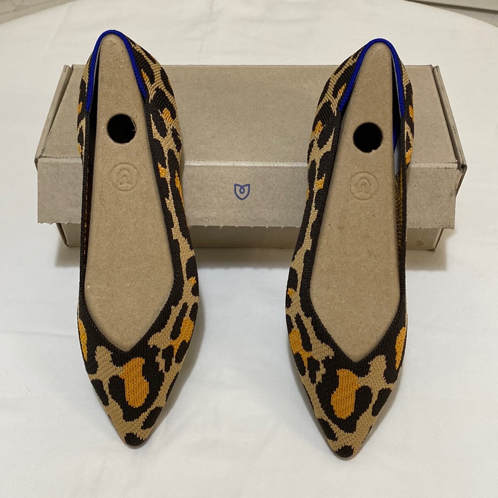 Rothy’s The Point Big Cat Textile Flats Comfort Shoes Womens US 7.5 EU 38.